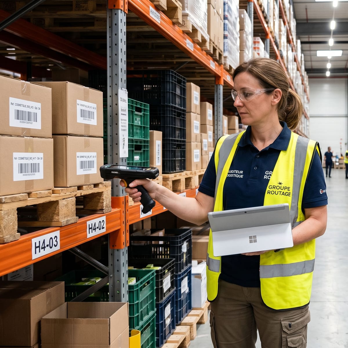 Audit et inventaire de stock en entrepôt logistique